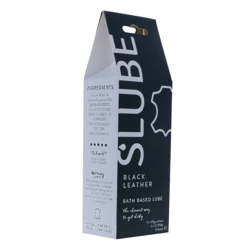 Vibrators, Sex Toy Kits and Sex Toys at Cloud9Adults - Slube Black Leather Water Based Bath Gel 250g - Buy Sex Toys Online
