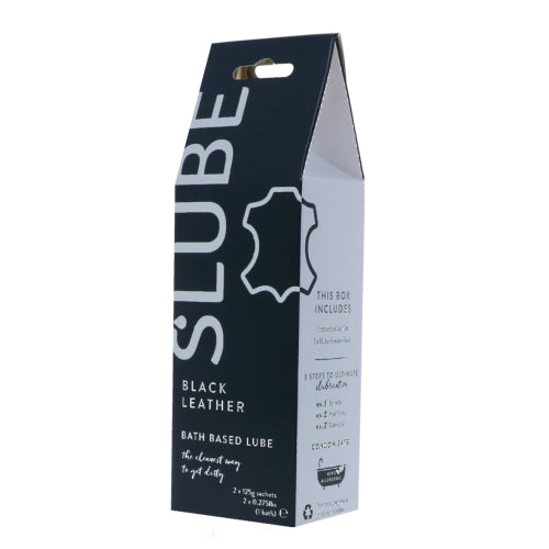 Vibrators, Sex Toy Kits and Sex Toys at Cloud9Adults - Slube Black Leather Water Based Bath Gel 250g - Buy Sex Toys Online