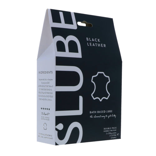 Vibrators, Sex Toy Kits and Sex Toys at Cloud9Adults - Slube Black Leather Water Based Bath Gel 500g - Buy Sex Toys Online