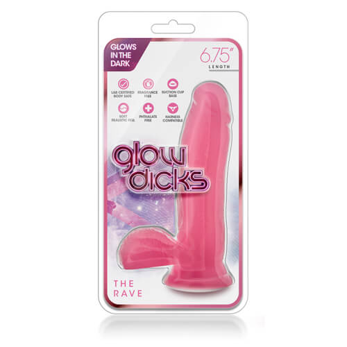 Vibrators, Sex Toy Kits and Sex Toys at Cloud9Adults - Glow in the Dark 7 Inch Suction Base Cock with Balls - Buy Sex Toys Online