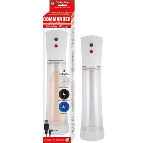 Vibrators, Sex Toy Kits and Sex Toys at Cloud9Adults - Commander USB Rechargeable High Vacuum Electric Penis Pump - Buy Sex Toys Online