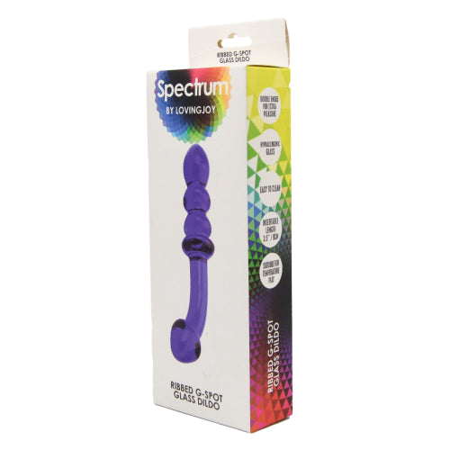 Vibrators, Sex Toy Kits and Sex Toys at Cloud9Adults - Spectrum Ribbed G-Spot Glass Dildo - Buy Sex Toys Online