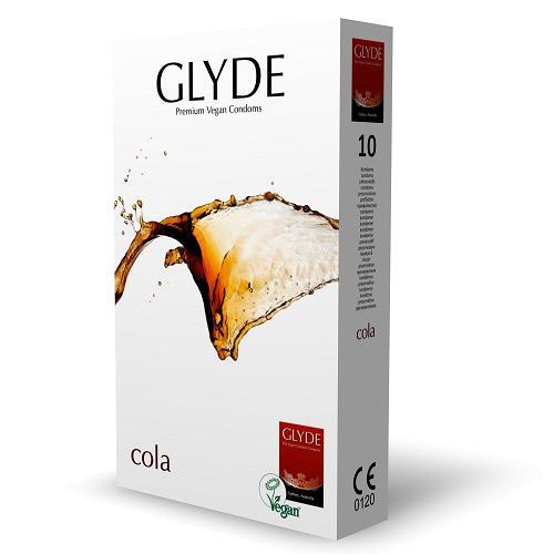 Vibrators, Sex Toy Kits and Sex Toys at Cloud9Adults - Glyde Ultra Cola Flavour Vegan Condoms 10 Pack - Buy Sex Toys Online