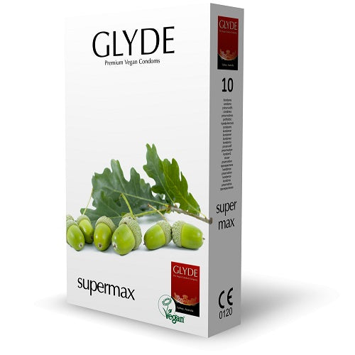 Vibrators, Sex Toy Kits and Sex Toys at Cloud9Adults - Glyde Ultra Super Max Vegan Condoms 10 Pack - Buy Sex Toys Online