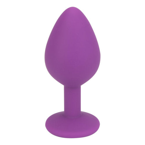 Vibrators, Sex Toy Kits and Sex Toys at Cloud9Adults - Loving Joy Jewelled Silicone Butt Plug Purple - Medium - Buy Sex Toys Online