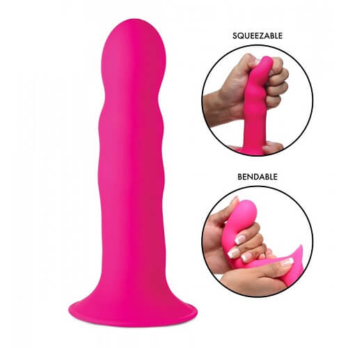 Vibrators, Sex Toy Kits and Sex Toys at Cloud9Adults - Adrien Lastic Cushioned Core Suction Cup Ribbed Silicone Dildo 7 Inch - Buy Sex Toys Online