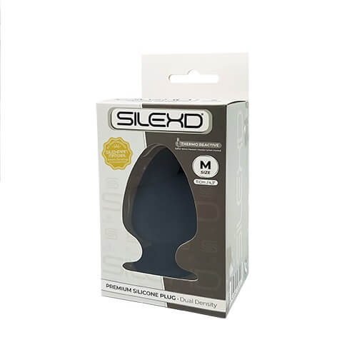 Vibrators, Sex Toy Kits and Sex Toys at Cloud9Adults - SilexD Dual Density Medium Silicone Butt Plug 4.5 inches - Buy Sex Toys Online