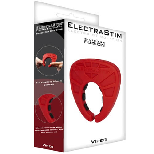 Vibrators, Sex Toy Kits and Sex Toys at Cloud9Adults - ElectraStim Silicone Fusion Viper Cock Shield - Buy Sex Toys Online