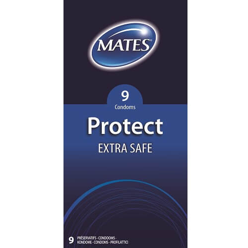 Vibrators, Sex Toy Kits and Sex Toys at Cloud9Adults - Mates Protect Extra Safe Condoms 9 Pack - Buy Sex Toys Online