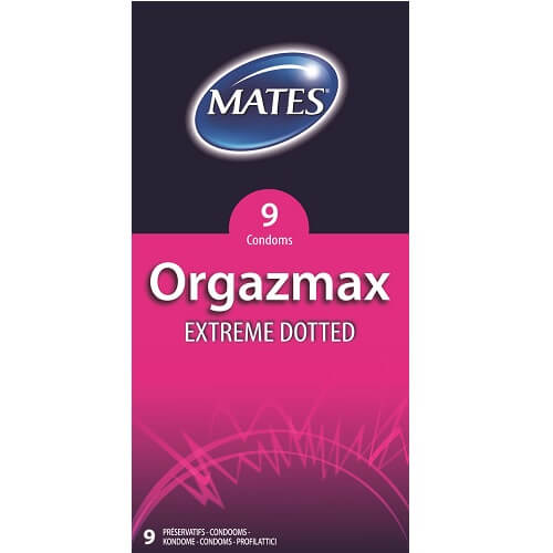 Vibrators, Sex Toy Kits and Sex Toys at Cloud9Adults - Mates Orgazmax Extreme Dotted Condoms 9 Pack - Buy Sex Toys Online