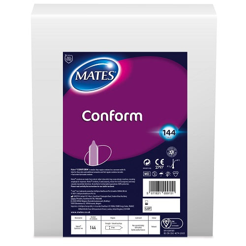 Vibrators, Sex Toy Kits and Sex Toys at Cloud9Adults - Mates Conform Condom BX144 Clinic Pack - Buy Sex Toys Online