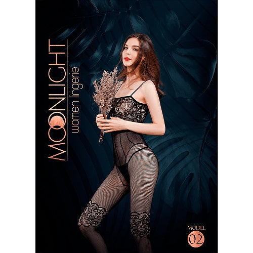 Vibrators, Sex Toy Kits and Sex Toys at Cloud9Adults - Moonlight Lace and Fishnet Bodystocking Black One Size - Buy Sex Toys Online