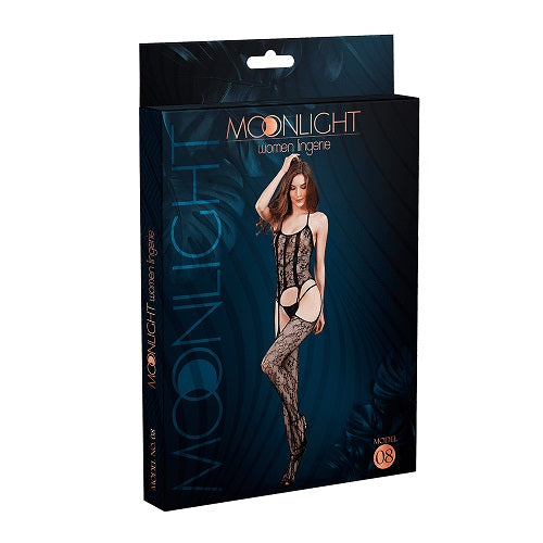 Vibrators, Sex Toy Kits and Sex Toys at Cloud9Adults - Moonlight Black Lace Suspender Bodystocking One Size - Buy Sex Toys Online