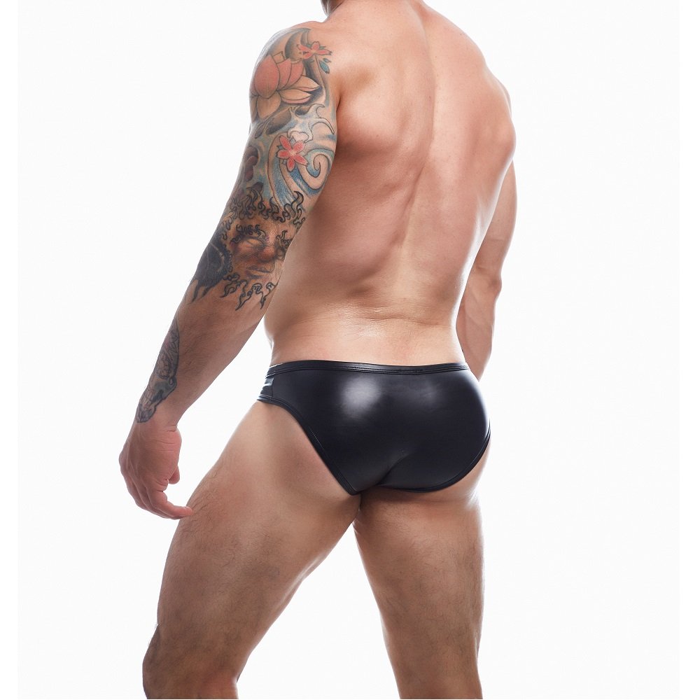 Vibrators, Sex Toy Kits and Sex Toys at Cloud9Adults - C4M Snap Ergonomic Brief Black Leatherette Medium - Buy Sex Toys Online