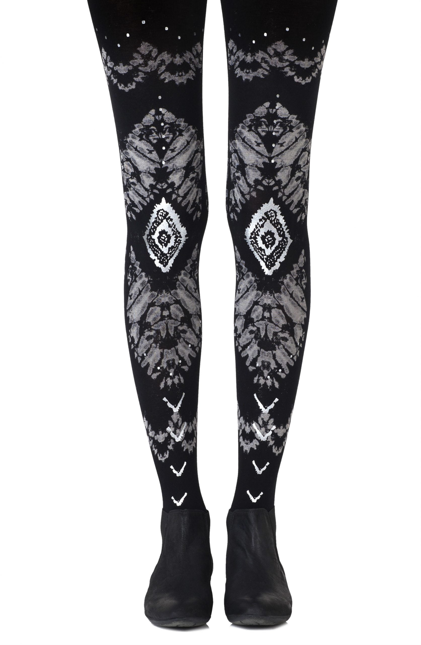 Vibrators, Sex Toy Kits and Sex Toys at Cloud9Adults - Zohara "The Long And Winding Road" Black Print Tights - Buy Sex Toys Online