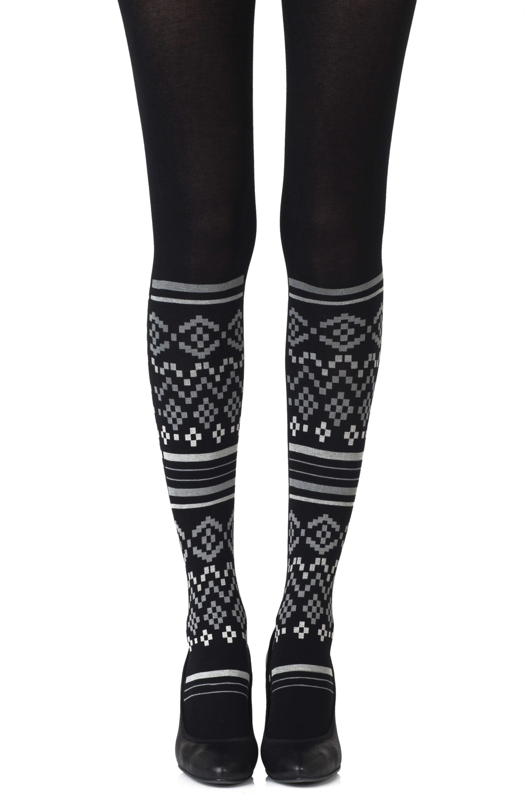 Vibrators, Sex Toy Kits and Sex Toys at Cloud9Adults - Zohara "Too Cool" Light Grey Print Tights - Buy Sex Toys Online
