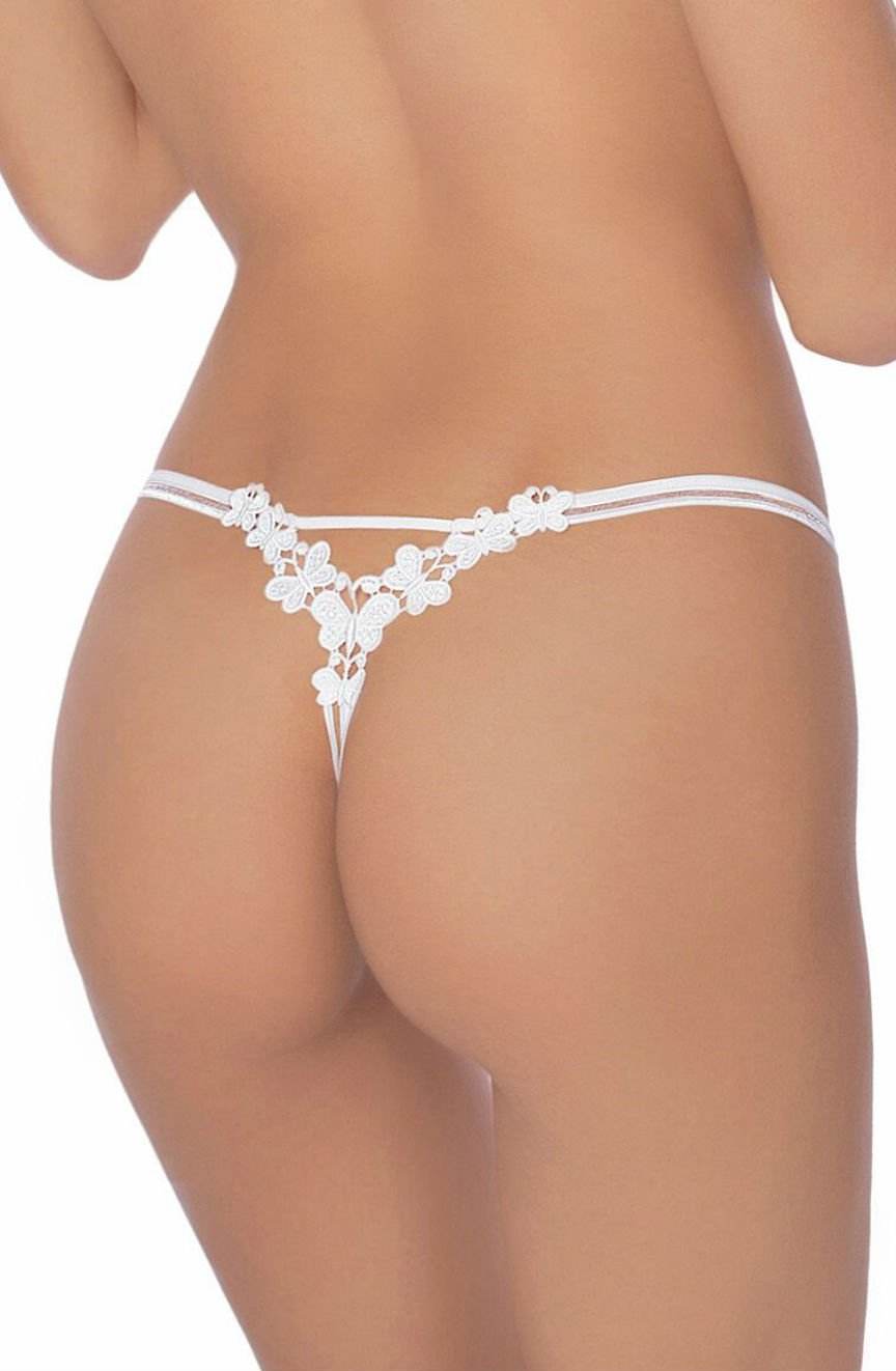 Vibrators, Sex Toy Kits and Sex Toys at Cloud9Adults - Roza Fiona Thong White - Buy Sex Toys Online