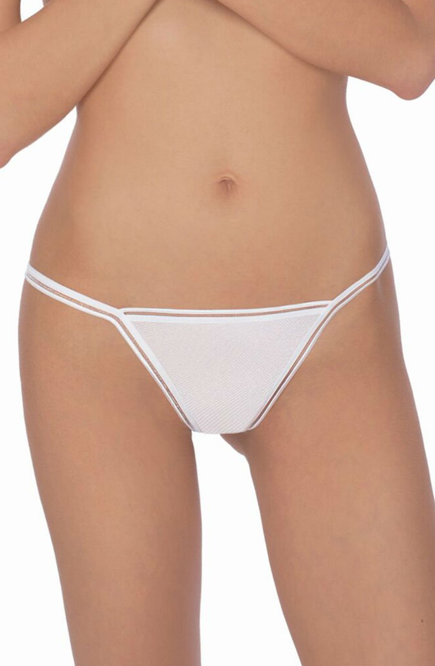 Vibrators, Sex Toy Kits and Sex Toys at Cloud9Adults - Roza Fiona Thong White - Buy Sex Toys Online