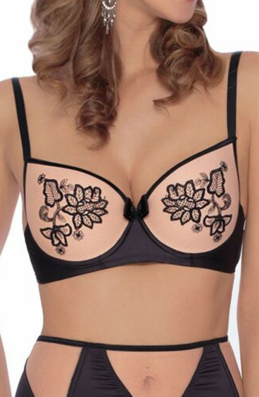 Vibrators, Sex Toy Kits and Sex Toys at Cloud9Adults - Roza Mehendi Push Up Bra Black - Buy Sex Toys Online