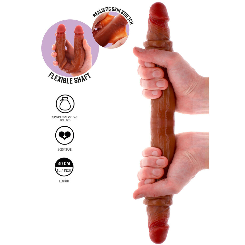 Vibrators, Sex Toy Kits and Sex Toys at Cloud9Adults - ToyJoy Silicone Foreskin Double Dong 15.7 Inches - Buy Sex Toys Online