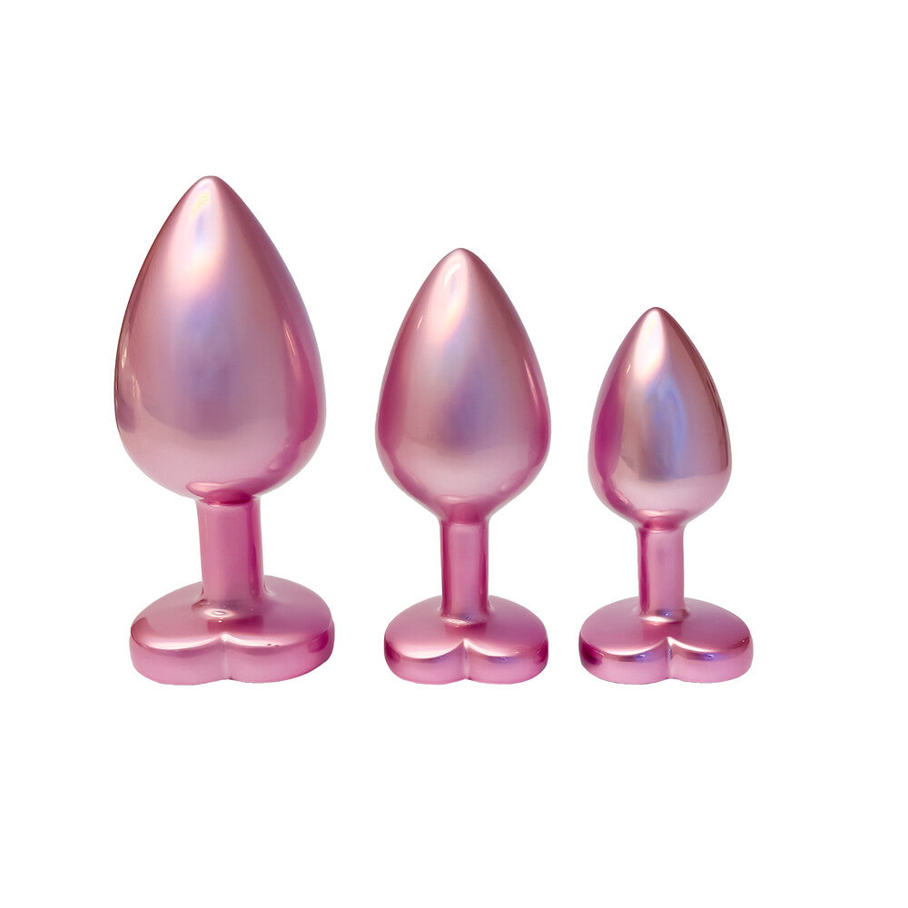 Vibrators, Sex Toy Kits and Sex Toys at Cloud9Adults - Gleaming Love Pearl Pink Butt Plug Set - Buy Sex Toys Online