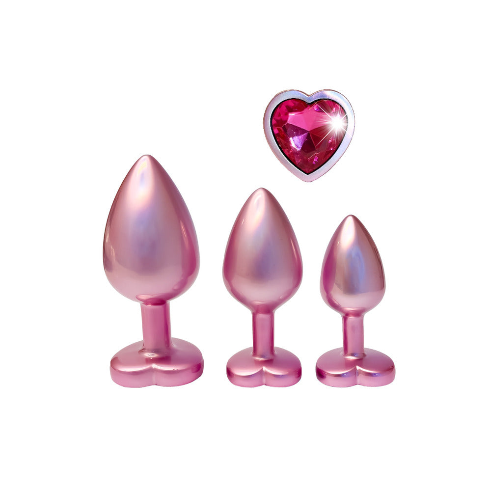 Vibrators, Sex Toy Kits and Sex Toys at Cloud9Adults - Gleaming Love Pearl Pink Butt Plug Set - Buy Sex Toys Online