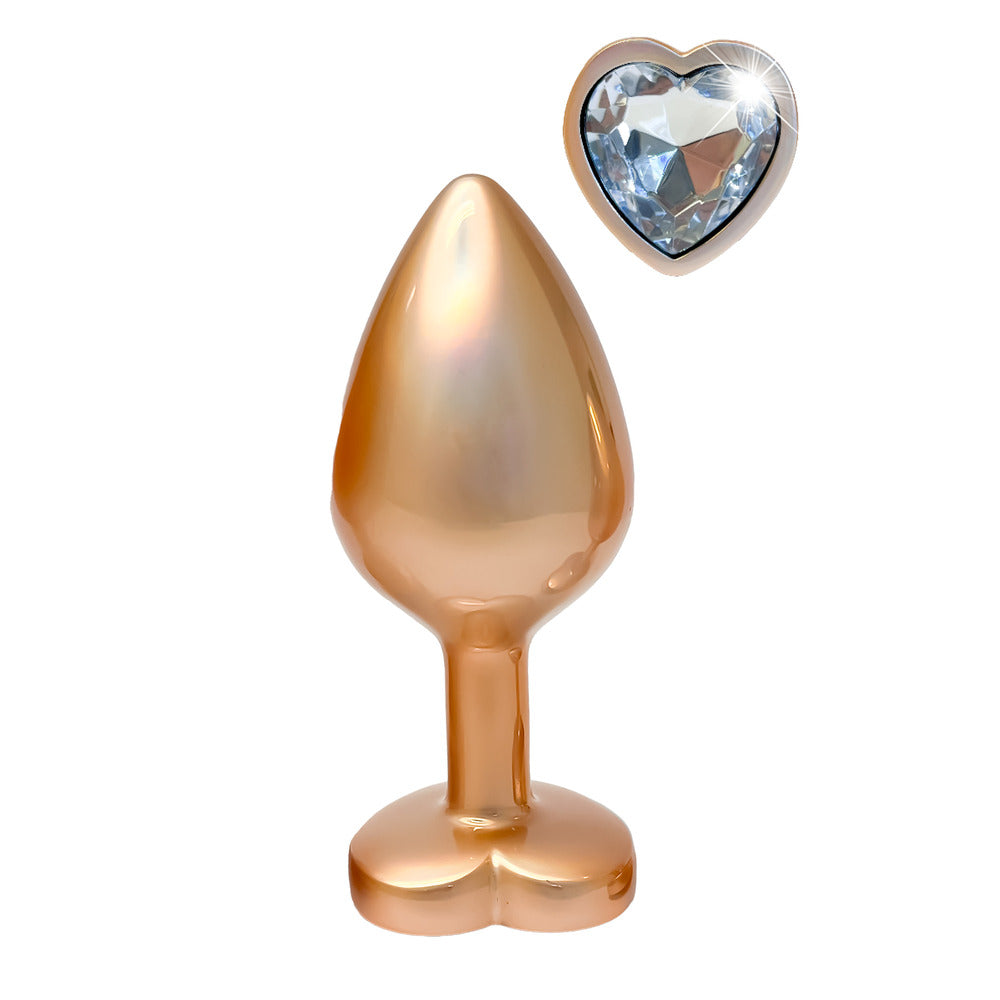 Vibrators, Sex Toy Kits and Sex Toys at Cloud9Adults - Gleaming Love Pearl Gold Butt Plug Medium - Buy Sex Toys Online