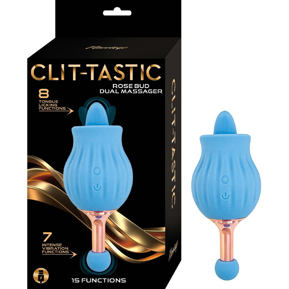 Vibrators, Sex Toy Kits and Sex Toys at Cloud9Adults - ClitTastic Rose Bud Dual Massager Rechargeable - Buy Sex Toys Online