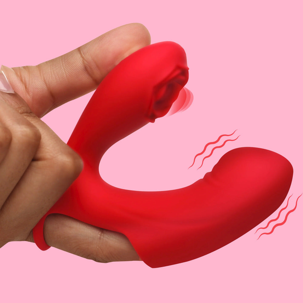 Vibrators, Sex Toy Kits and Sex Toys at Cloud9Adults - Rose Touch Pulsing Silicone Finger Vibrator - Buy Sex Toys Online