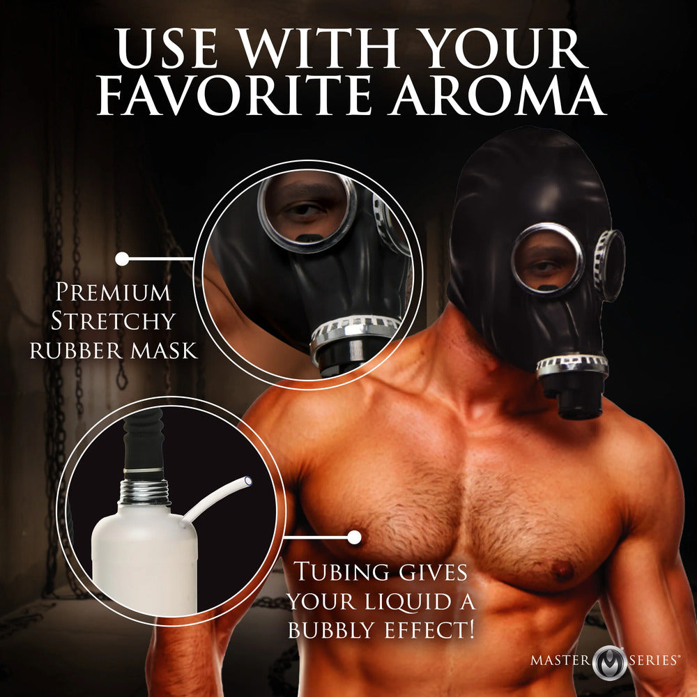 Vibrators, Sex Toy Kits and Sex Toys at Cloud9Adults - Master Series Dark Inhaler Gas Mask with Bottle - Buy Sex Toys Online