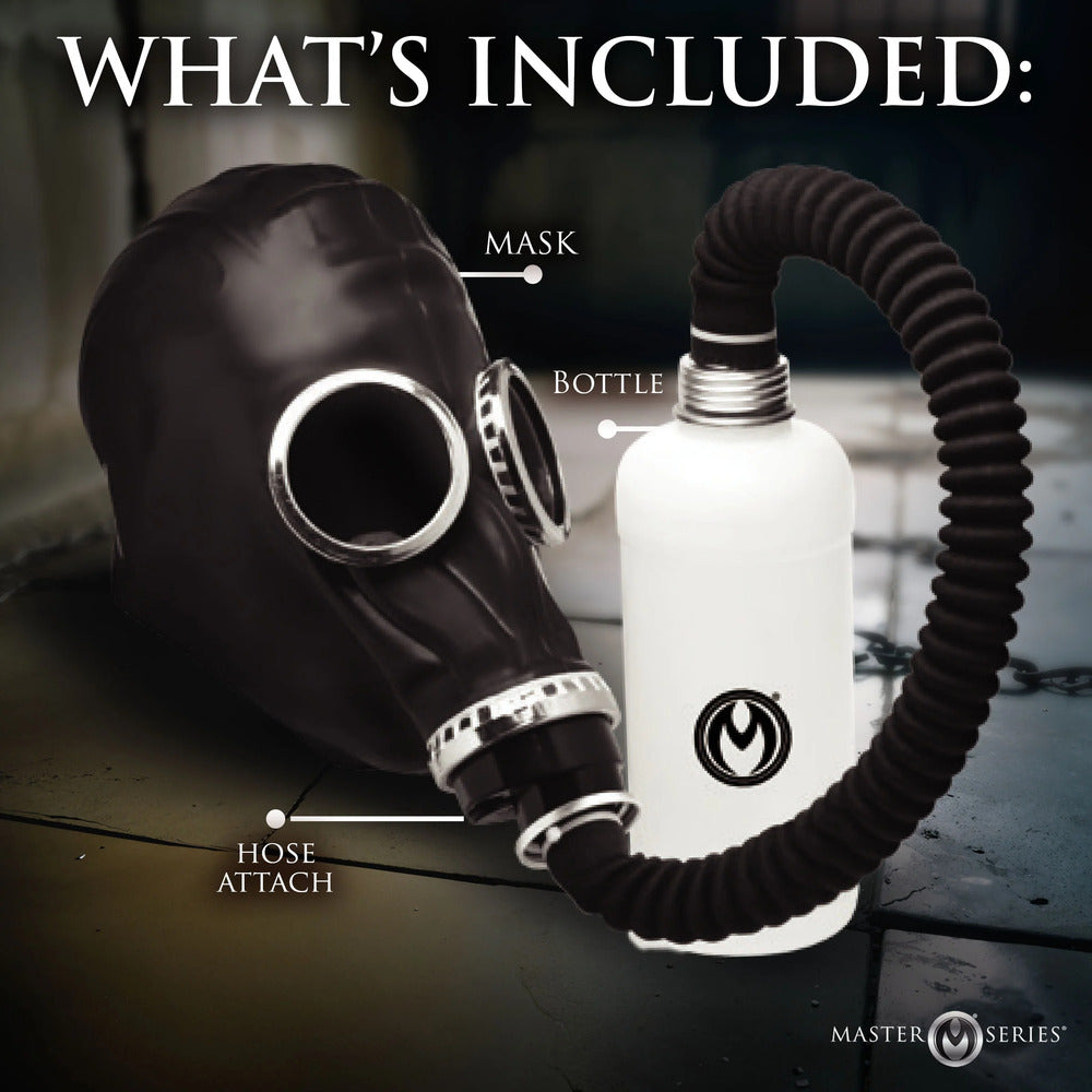 Vibrators, Sex Toy Kits and Sex Toys at Cloud9Adults - Master Series Dark Inhaler Gas Mask with Bottle - Buy Sex Toys Online