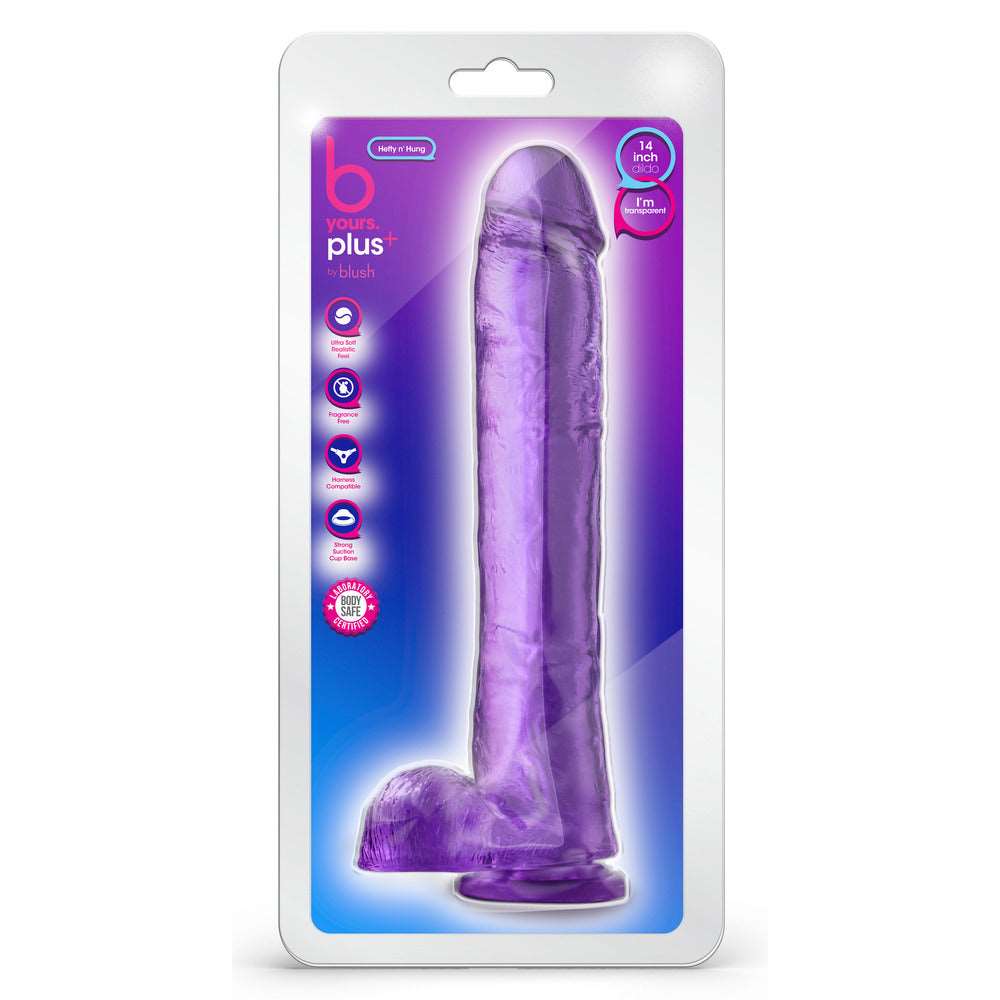 Vibrators, Sex Toy Kits and Sex Toys at Cloud9Adults - B Yours Plus Hefty N Hung 14 Inch Dildo - Buy Sex Toys Online