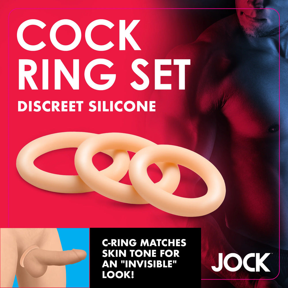 Vibrators, Sex Toy Kits and Sex Toys at Cloud9Adults - Jock Discreet Silicone Cock Ring Set - Buy Sex Toys Online