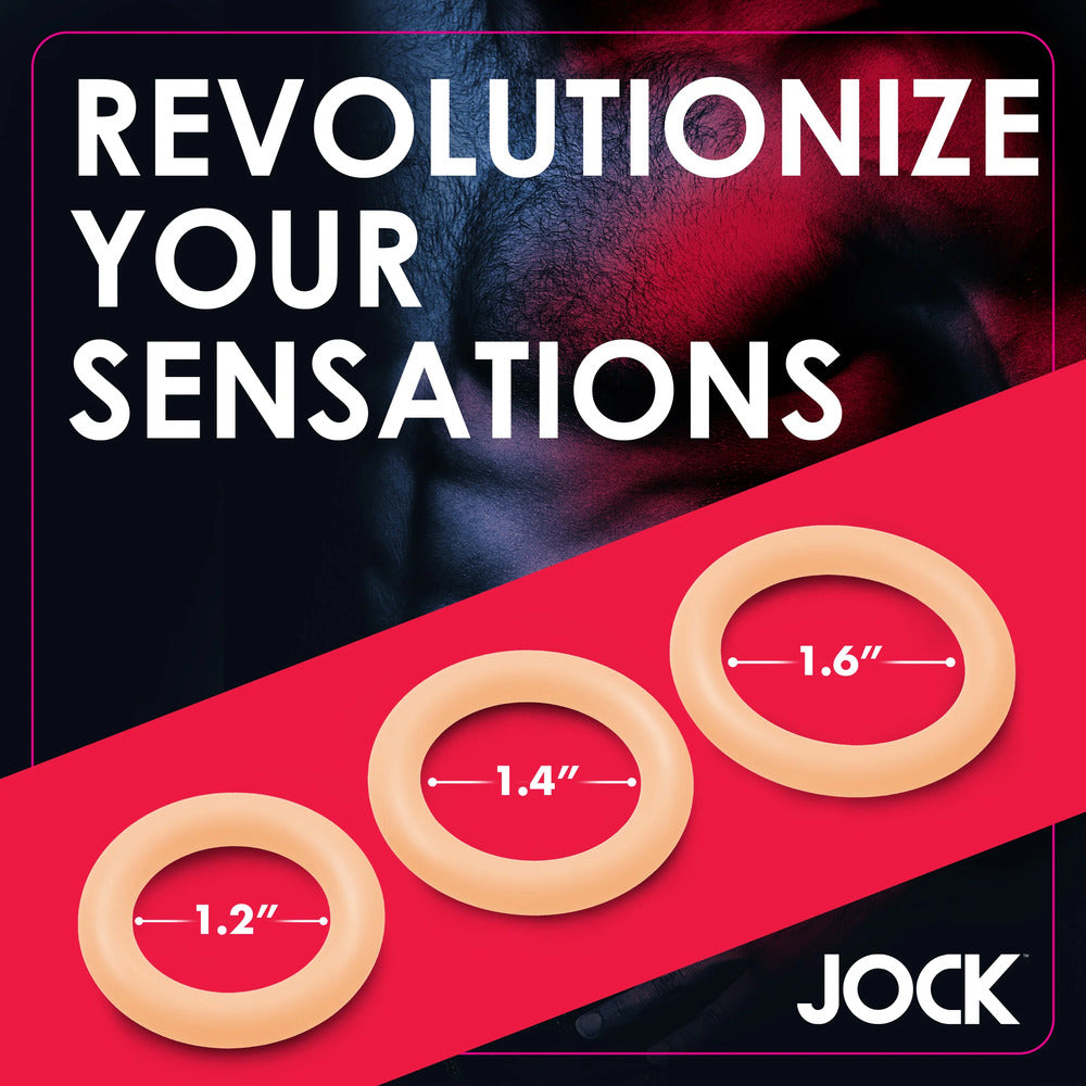 Vibrators, Sex Toy Kits and Sex Toys at Cloud9Adults - Jock Discreet Silicone Cock Ring Set - Buy Sex Toys Online