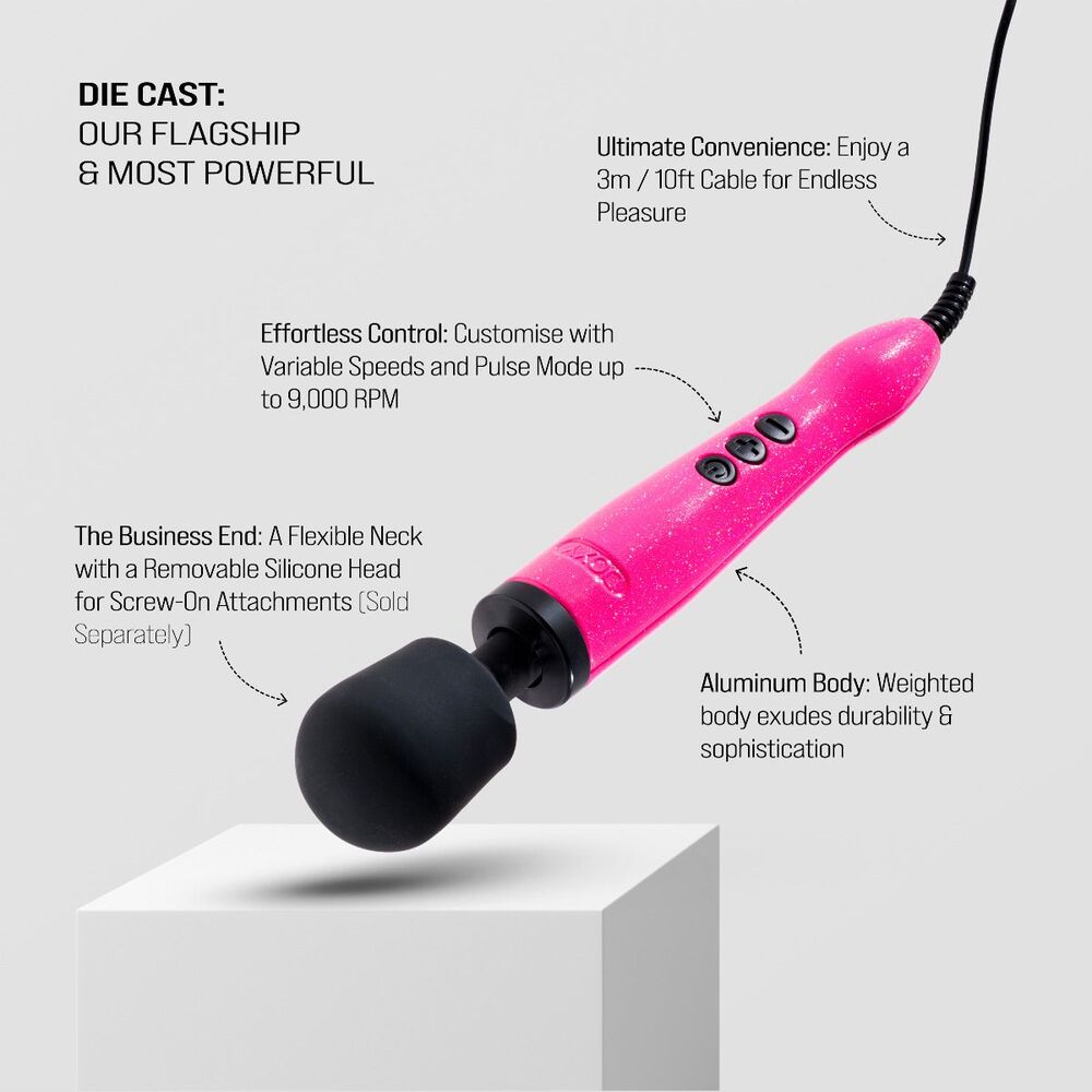 Vibrators, Sex Toy Kits and Sex Toys at Cloud9Adults - Doxy Die Cast Wand Massager HOT PINK - Buy Sex Toys Online