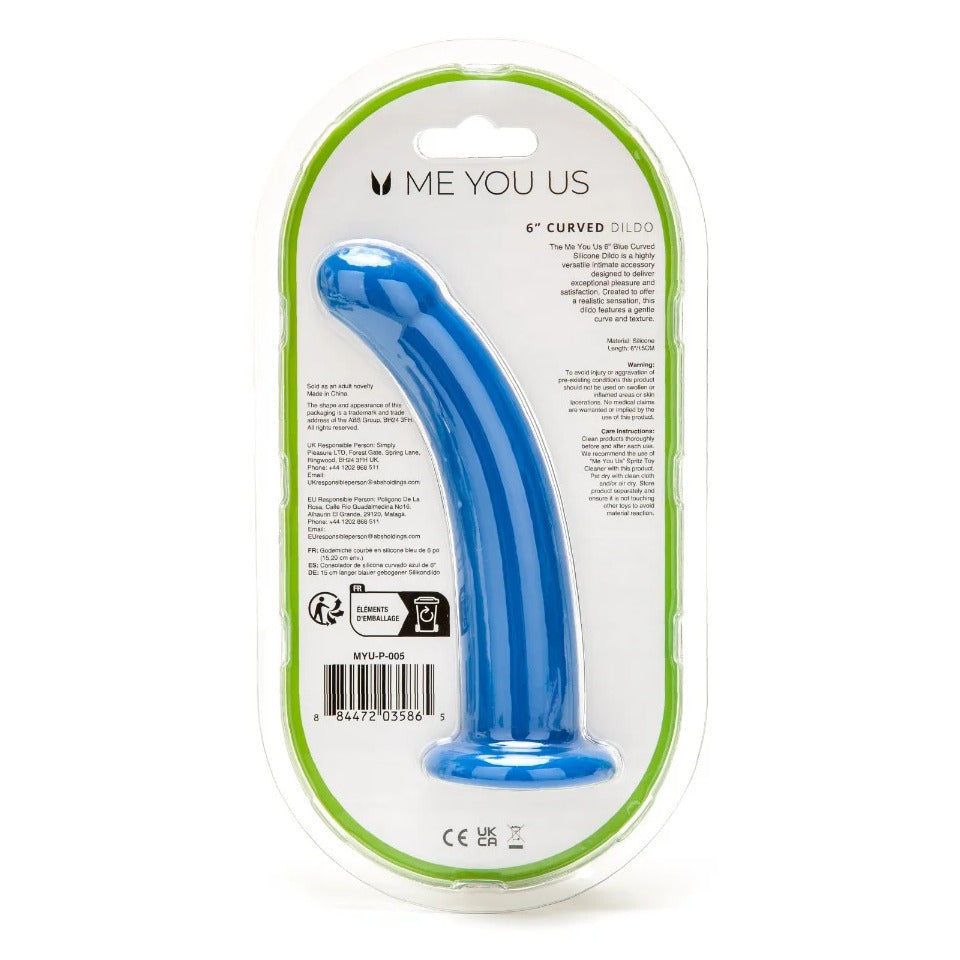 Vibrators, Sex Toy Kits and Sex Toys at Cloud9Adults - Me You Us 6 Inch Curved Silicone Dildo - Buy Sex Toys Online