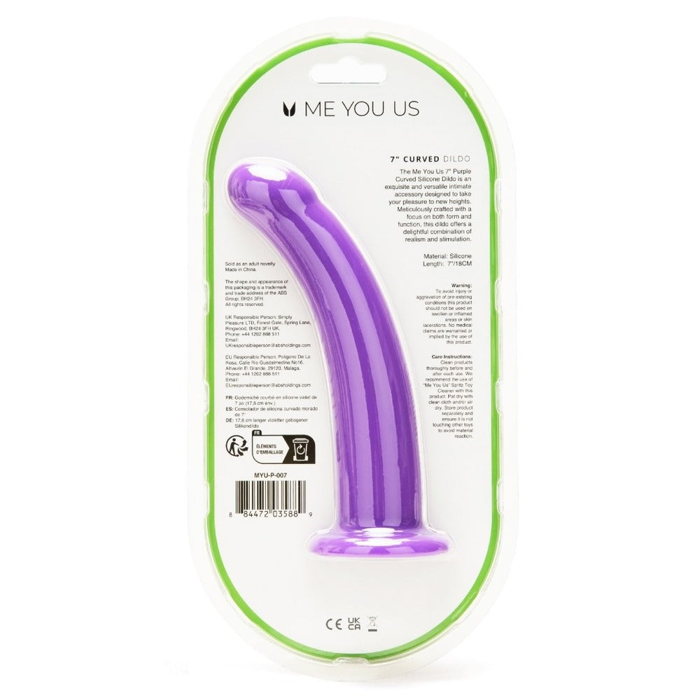 Vibrators, Sex Toy Kits and Sex Toys at Cloud9Adults - Me You Us 7 Inch Curved Silicone Dildo - Buy Sex Toys Online