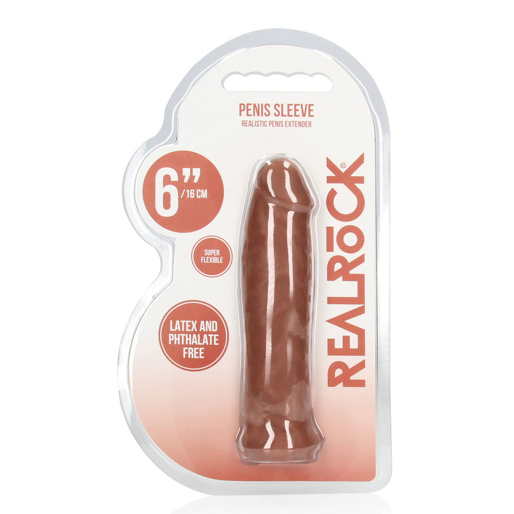 Vibrators, Sex Toy Kits and Sex Toys at Cloud9Adults - Realrock 6 Inch Penis Sleeve Flesh Tan - Buy Sex Toys Online