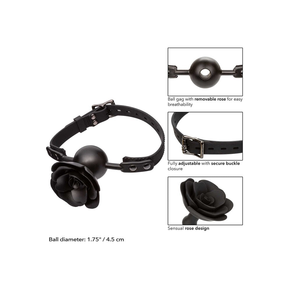 Vibrators, Sex Toy Kits and Sex Toys at Cloud9Adults - CalExotics Forbidden Removable Rose Gag - Buy Sex Toys Online