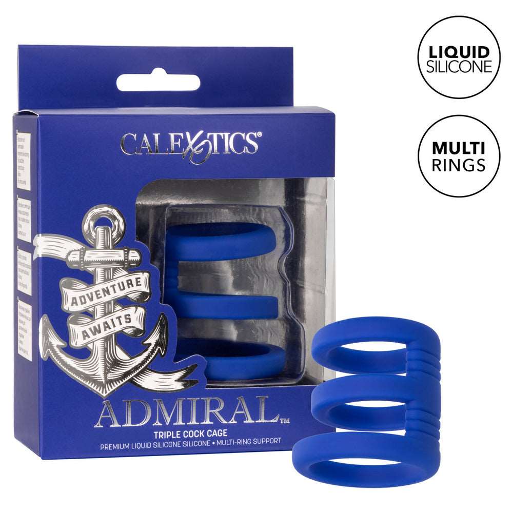 Vibrators, Sex Toy Kits and Sex Toys at Cloud9Adults - Admiral Triple Cock Cage - Buy Sex Toys Online