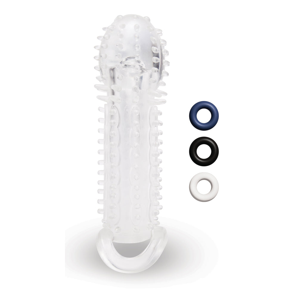 Vibrators, Sex Toy Kits and Sex Toys at Cloud9Adults - Size Up Clear Textured 1.5 Inch Extender - Buy Sex Toys Online