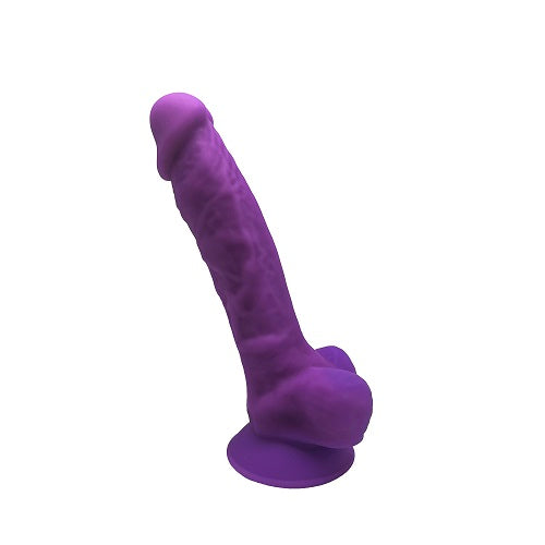 Vibrators, Sex Toy Kits and Sex Toys at Cloud9Adults - SilexD 7 inch Realistic Silicone Dual Density Dildo with Suction Cup and Balls Purple - Buy Sex Toys Online