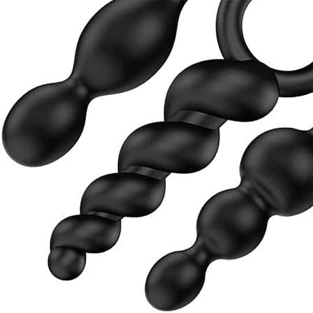 Vibrators, Sex Toy Kits and Sex Toys at Cloud9Adults - Satisfyer Booty Call Set Of 3 Black Anal Plugs - Buy Sex Toys Online