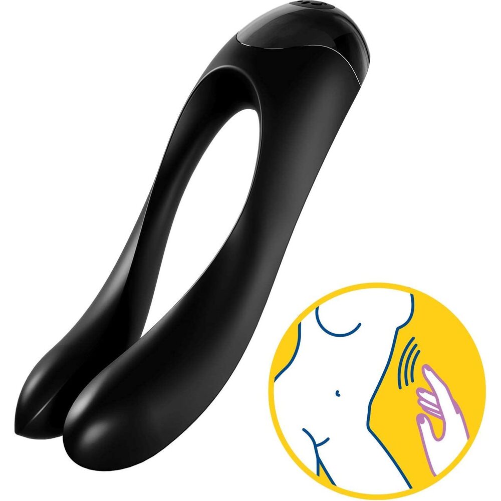 Vibrators, Sex Toy Kits and Sex Toys at Cloud9Adults - Satisfyer Candy Cane Finger Vibrator Black - Buy Sex Toys Online