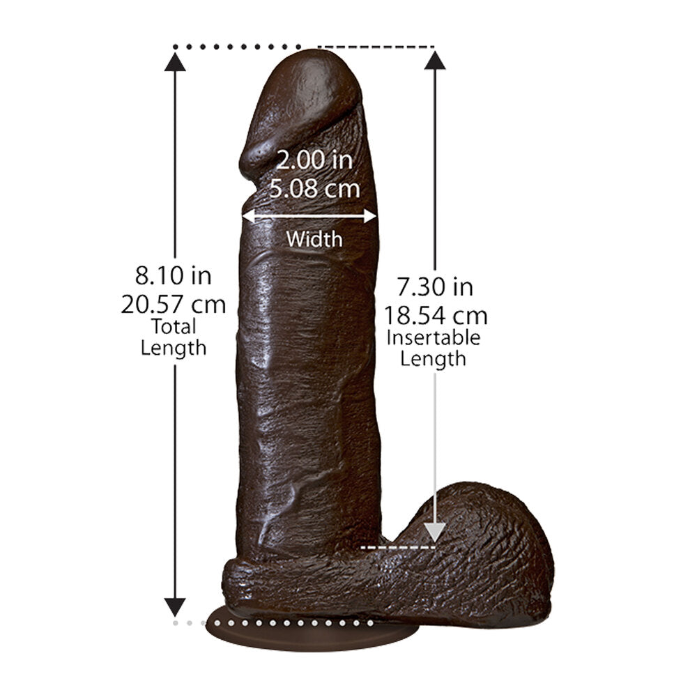 Vibrators, Sex Toy Kits and Sex Toys at Cloud9Adults - The Realistic Cock 8 Inch Dildo Black - Buy Sex Toys Online