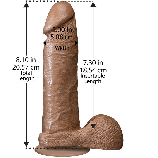 Vibrators, Sex Toy Kits and Sex Toys at Cloud9Adults - The Realistic Cock 8 Inch Dildo Flesh Brown - Buy Sex Toys Online