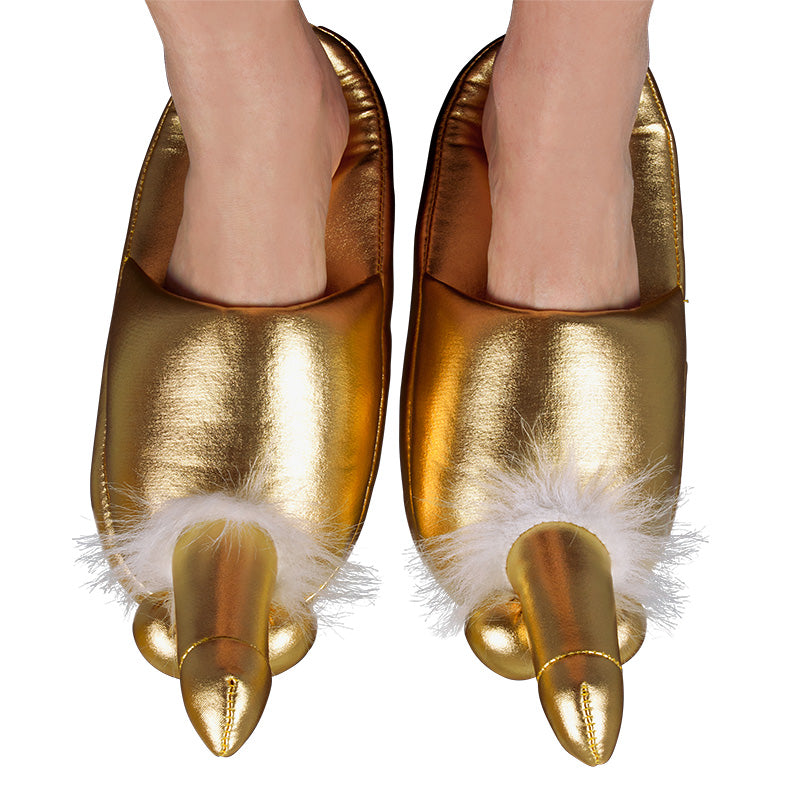 Vibrators, Sex Toy Kits and Sex Toys at Cloud9Adults - Golden Penis Slippers - Buy Sex Toys Online