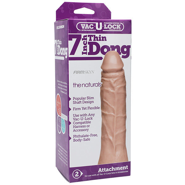 Vibrators, Sex Toy Kits and Sex Toys at Cloud9Adults - VacULock Thin 7 Inch Natural Dong Attachment - Buy Sex Toys Online