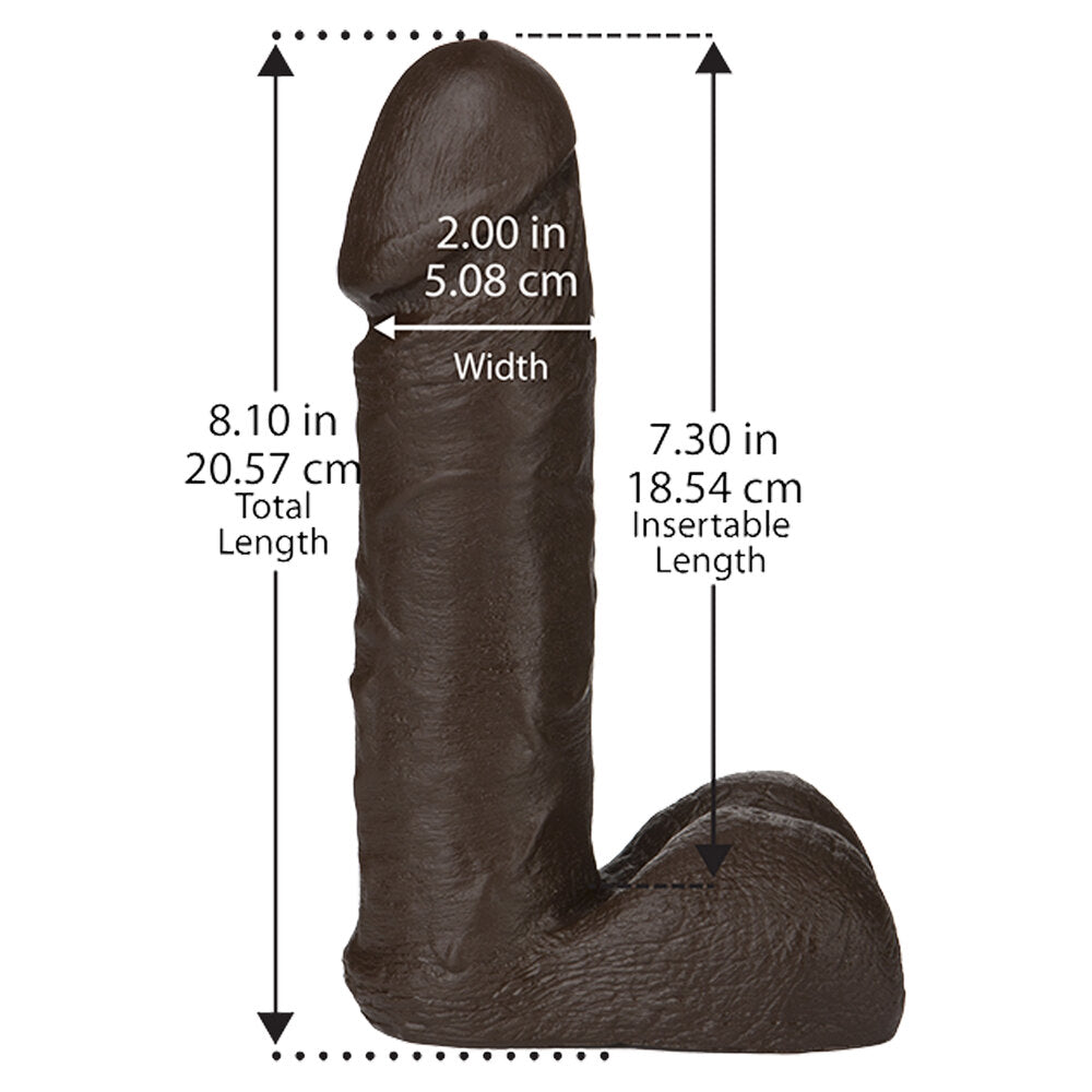 Vibrators, Sex Toy Kits and Sex Toys at Cloud9Adults - VacULock 8 Inch Realistic Dildo Attachment Black - Buy Sex Toys Online