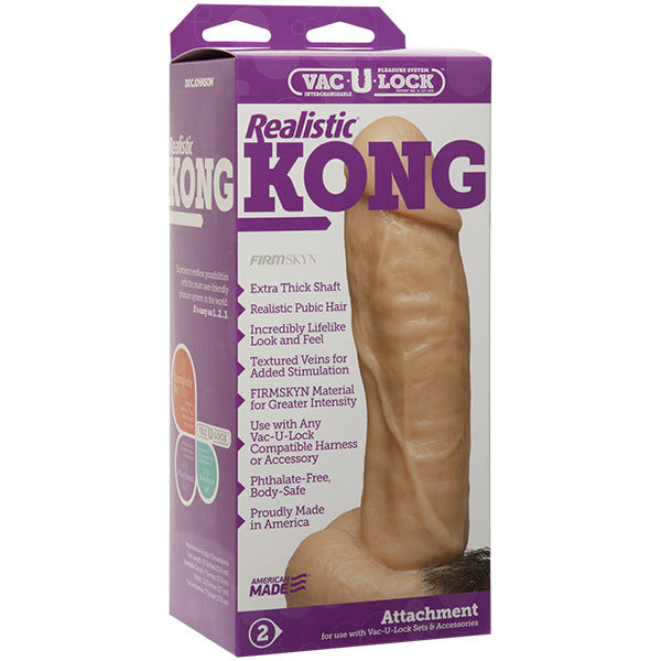 Vibrators, Sex Toy Kits and Sex Toys at Cloud9Adults - VacULock Kong Realistic Dildo Attachment - Buy Sex Toys Online